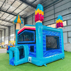 Castillo Inflable Comercial <span class=keywords><strong>con</strong></span> Tobogán Acuático y <span class=keywords><strong>Piscina</strong></span>, Doble Carril Húmedo/Seco, para Fiestas Infantiles y <span class=keywords><strong>Alquiler</strong></span> - Product Image 5