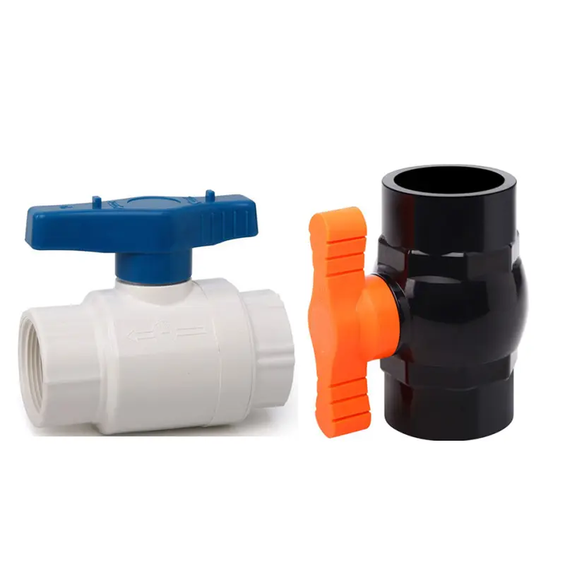 High Quality Durable Blue Butterfly Handle Pvc 2 Inch Thread Compact Ball Valve