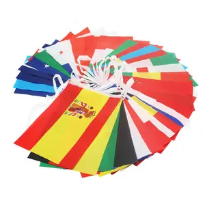 סיטונאי מהיר חינם שונה גודל גביע העולם מלבן גבתון דגל 32 המדינה כדורגל צוות משולש גבתון דגל עבור התאמה