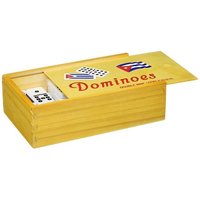 Drapeau cubain, ensemble de dominos à neuf avec étui en bois