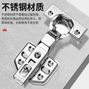 Stainless Steel Furniture Hinge Full Surface Silent Modern Design Chinese Style Cabinet <b>Wardrobe</b> <b>Hardware</b> - Product Image 5