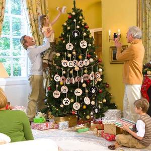 Decorazioni Natalizie Fai-da-Te, Forniture per Arti e Mestieri, Dischi di Legno Naturale Non Finito all'Ingrosso - Product Image 3