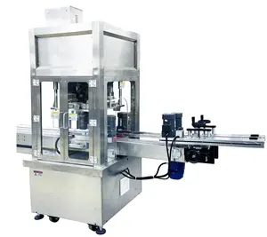 Automatic 4 Wheels Spray Lid Capping Machine Glass Plastic Bottle Sealing Machine With Good Price For Manufacturing Plant