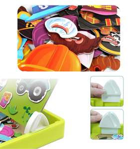 Juego <span class=keywords><strong>de</strong></span> Rompecabezas Magnéticos, Tablero <span class=keywords><strong>de</strong></span> Dibujo Artístico para Niños, Juguete Educativo <span class=keywords><strong>de</strong></span> Aprendizaje para Viajes, para Niños y Niñas <span class=keywords><strong>de</strong></span> 3 Años en Adelante - Product Image 2