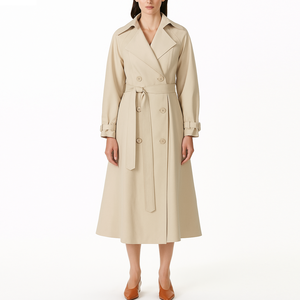 Longs manteaux trenchs pour femmes de créateur de luxe d'hiver personnalisés pour femmes - Product Image 1