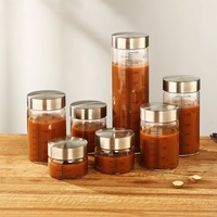 Bocal de conservation alimentaire en verre borosilicate LOGO, sans BPA, étanche, avec échelle graduée, hermétique et durable, pour jus et boissons