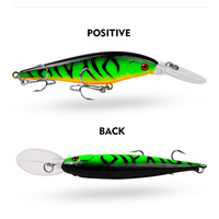 Umpan pancing Salmon Game besar 10.5g 11.5cm lepas pantai keras 3D ikan Kecil Penyelam dalam mengambang tali untuk penggunaan sungai/aliran