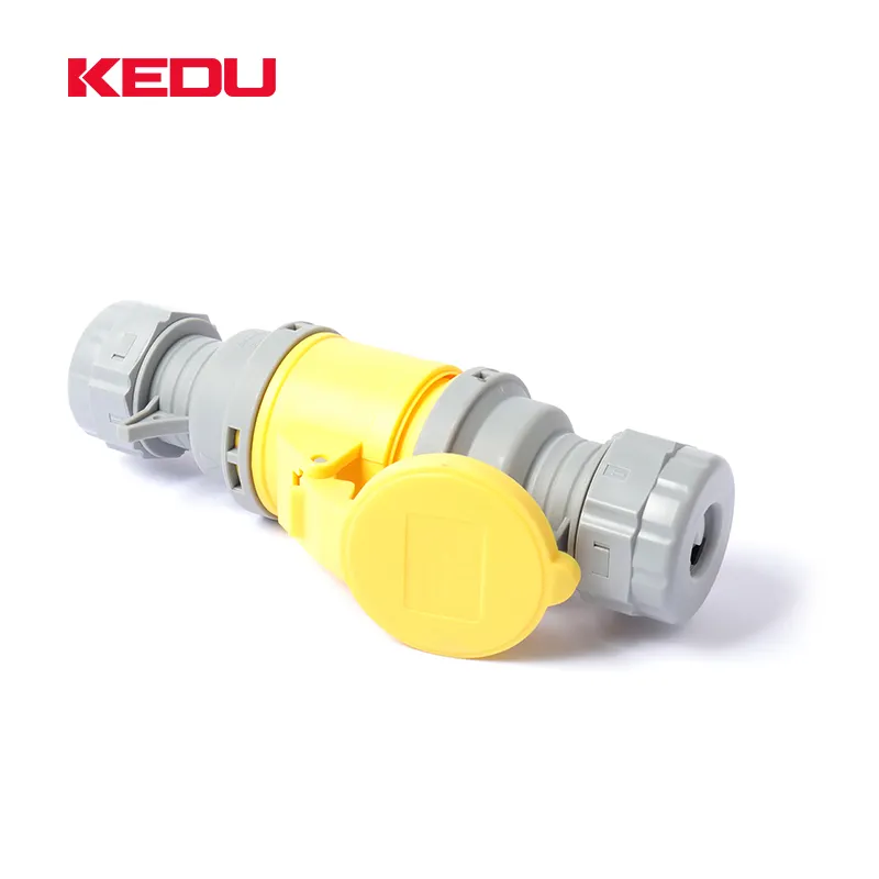 KEDU-enchufe eléctrico resistente al agua, 32A, 4h, 100-130V, 2P + PE, IP44, UE, suministro de fábrica