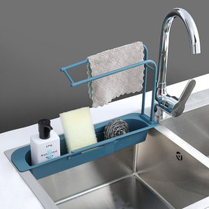 Adjustable Telescopic Filter for Kitchen Sponge Soap Holder Drainer Sink Drying Rack Stretch Sink Drain Storage Basket