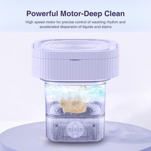 Car Use Electric Semi-Automatic Top Loading Single Tub Mini Portable Ultrasonic Underwear <b>Socks</b> Folding Bucket Washing Machine - Product Image 3