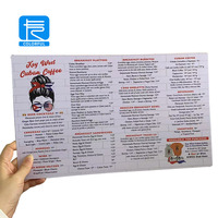 Pabrik Cina murah desain kustom anti-alkohol dapat dilipat tahan air pvc buku Menu restoran pencetakan Menu