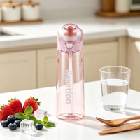 Bouteille Écologique et Sûre de Qualité Alimentaire Anti-Fuite avec Bouchon à Boire Directement pour la Randonnée, le Camping, l'École et les Voyages