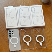 Étui magnétique transparent d'origine pour Samsung Galaxy S26 S25 S24 S21 FE S22 S23 Ultra Plus A17 A16 A55 A36 A07, compatible avec la charge sans fil