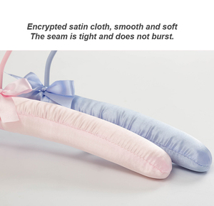 <span class=keywords><strong>Pull</strong></span> à fleurs rembourré en satin manteau rembourré en mousse épaisse cintres en soie pour femmes vêtements sans bosse - Product Image 5