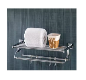 Toallero de acero inoxidable multifuncional de lujo compacto para baños pequeños Garantía de 1 año Venta directa de proveedor indio - Product Image 5