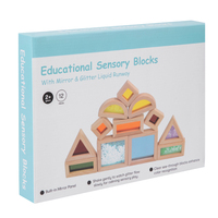 Blocs d'intégration sensorielle en bois et acrylique pour les tout-petits, les enfants, l'apprentissage précoce, la formation à la pensée, l'empilage créatif, jouet éducatif