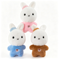 En stock : Peluche lapin anti-stress, mignonne, 8 pouces, jouet en peluche de qualité supérieure pour salon de jeux d'arcade