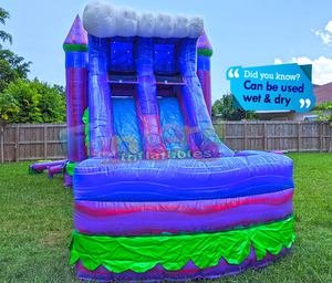 زحليقة مائية للأطفال بتصميم استوائي، ألعاب قابلة للنفخ، قلعة نطاطة، منزل قفز للأطفال الصغار - Product Image 3