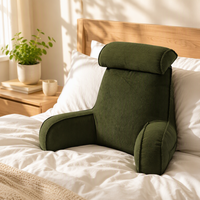 Coussin de dossier de lit en velours côtelé, grand coussin de lecture pour tête de lit, canapé, soutien lombaire, coussin en mousse pour adulte