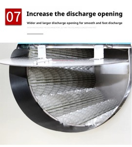 Industrial <b>Vegetable</b> Washer Stainless Steel 7-Roller Brush Peeling Machine with Water Spray Nozzles and Drainage System - Product Image 5