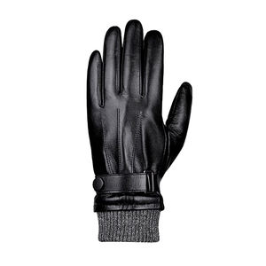 Gants d'hiver pour hommes en cuir PU de haute qualité, détection des aiguilles, design simple et décontracté pour le ski et les activités sportives de plein air - Product Image 3