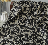 Tissu Jacquard Doré à Motifs Gaufrés Style Palais pour Robe, Gilet et Coussin Vintage