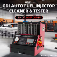Otomatik yüksek basınç GDI enjektör temizleyici test araba motoru enjeksiyon 6 silindirli yakıt enjeksiyon sistemi test makinesi