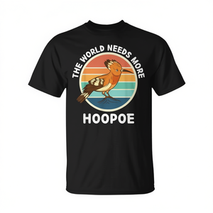 The World Needs More Hoopoe <b>Bird</b> Retro T-<b>Shirt</b> For <b>Bird</b> Lovers - Product Image 2