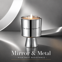 Bougie Parfumée Haut De Gamme Surface Miroir Argentée Parfum D Huile Essentielle Premium Décoration Ambiance Hôtel Et Maison