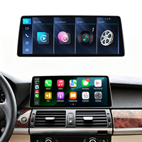 Sistema Linux de 12.8 Pulgadas y 2400*900 para BMW X5 E70 X6 E71 E72 CCC CIC, Pantalla Táctil Inalámbrica Apple CarPlay Android Auto, Estéreo para Auto