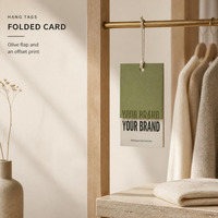 Étiquette de marque de vêtements élégante, étiquette gaufrée, logo mat luxueux, étiquette en carton beige, étiquettes pour chapeaux, étiquettes volantes pour vêtements