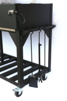 Barbecue Santa Maria de luxe en acier inoxydable thermolaqué, brasero argentin au charbon de bois, parilla, barbecue extérieur sans fumée