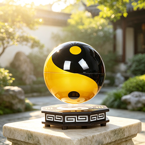 Esfera Giratoria de Tai Chi con Levitación Magnética, Adorno de Feng Shui, Esfera Flotante de Yin Yang Bagua, Amuleto de Buena Suerte para Decoración de Mesa en el Hogar u Oficina - Product Image 3