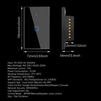 Interruptor de Pared Táctil Inteligente WiFi de Doble Banda 2.4G 5G SIXWGH, Estándar Estadounidense, Tuya Smart Life, Control por Voz, Interruptor de Luz RF433 de 1, 2, 3, 4 Botones