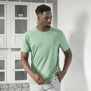 Custom Print Logo Blank Solid Men's Sporty 100% Polyester <b>Quick</b> Dry Breathable Short Sleeve Gym Training Fitness Workout T-Shirt - Product Image 3