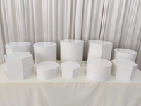 Présentoir de gâteaux blanc et noir ANNIELU en gros pour mariages, anniversaires, baby showers, centres de table et décorations