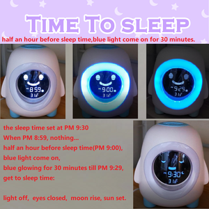 Luz Nocturna Inteligente para Dormitorio, Reproductor de Música con Sonidos Naturales, Reloj <span class=keywords><strong>Despertador</strong></span> para Niños, Entrenamiento para Dormir y Despertar - Product Image 3