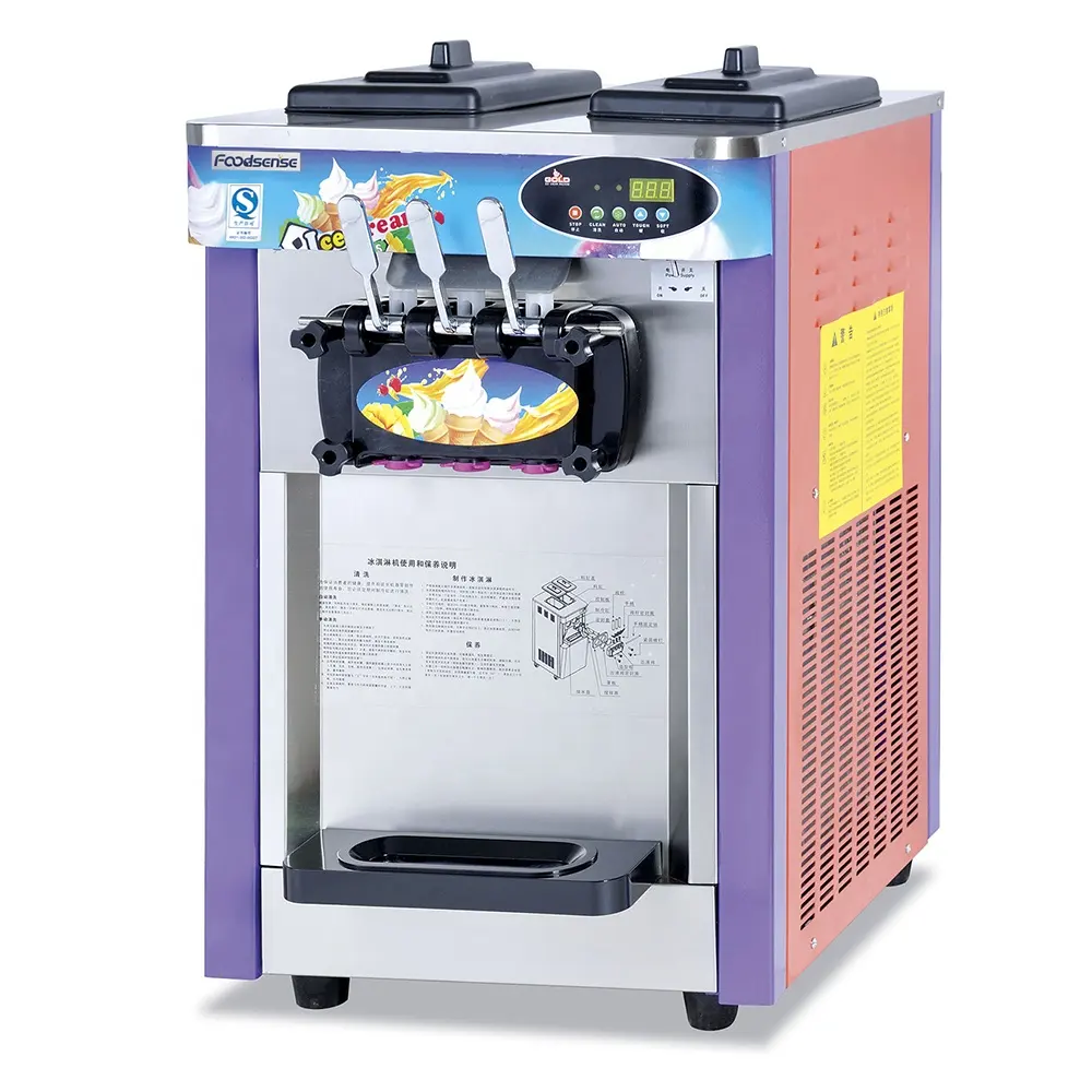 Büyük kapasiteli 8L dondurma makinesi profesyonel dondurma yapma makinesi ticari yumuşak hizmet dondurma yapma makinesi