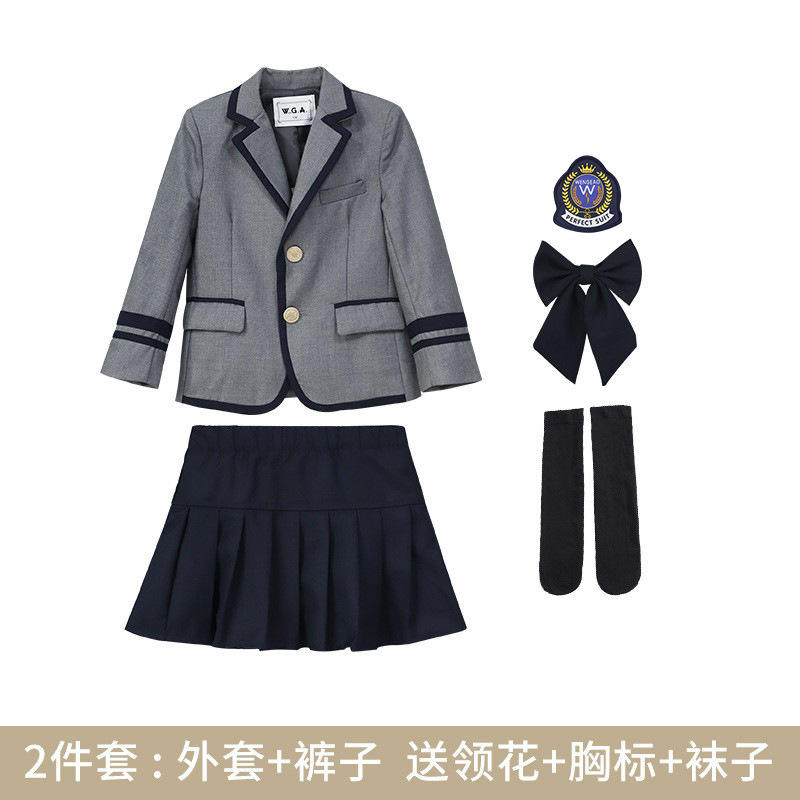 Conjunto de dos piezas gris para niñas