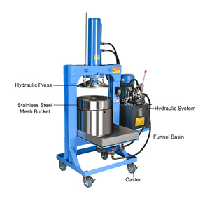Presse hydraulique électrique pour fruits/légumes/nid d'abeille, surface de contact alimentaire en acier inoxydable 304 - Product Image 6