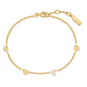 <span class=keywords><strong>Bracelet</strong></span> en <span class=keywords><strong>argent</strong></span> sterling 925 tendance avec cœur gonflé pavé <span class=keywords><strong>d</strong></span>'<span class=keywords><strong>or</strong></span>, bijou de mode pour cadeaux et soirées, pour femmes - Product Image 3