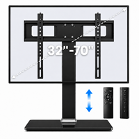 Soporte de TV de Piso Negro Hetek en Oferta, de 37 a 70 Pulgadas, para Sala de Estar, Moderno, de Metal, con Certificación CE, con VESA Estándar 200*100~600*400