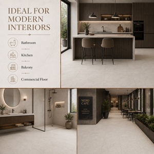 Carreaux de sol en porcelaine émaillée beige mat <span class=keywords><strong>60x60</strong></span> antidérapants pour salle de bain, cuisine et balcon (vente en gros) - Product Image 4
