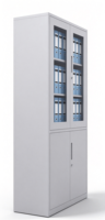 Gabinete de Oficina de Acero KD al por Mayor con Puerta de Media Vidriera, Gabinete de Almacenamiento de Documentos Antioxidante para Empresas
