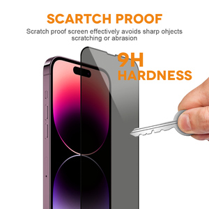 ฟิล์มกันรอยแบบป้องกันการมองเห็น 9H 2.5D สำหรับ iPhone 15 16  กระจกนิรภัยแบบกันสายลับ พร้อมกรอบช่วยติดตั้งง่าย ไม่มีฟองอากาศ - Product Image 3