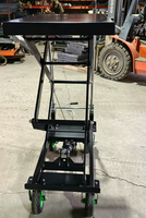 Plateforme élévatrice à ciseaux semi-électrique à poussée manuelle, chariot de levage hydraulique stable avec système de protection contre les surcharges