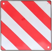 Placa Reflectante de Aluminio ECE 104R con Diseño de Chevron, Señal de Advertencia de Seguridad Personalizada con Impresión Serigráfica para Caravana, Autocaravana, Remolque, Cámper