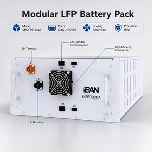แบตเตอรี่ลิเธียมความจุสูง Lifepo4 คุณภาพดีแบบกำหนดเองได้ 512v 314ah สำหรับเก็บพลังงาน รุ่น IBAN SHSIFP512314A ระบายความร้อนแบบธรรมชาติ - Product Image 3