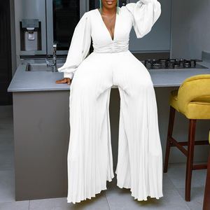 Robes Vêtements Femme Européenne Américaine 2024 Nouvelle Collection Printemps Col <span class=keywords><strong>en</strong></span> V Sexy Couleur Unie Plissée Grande Jupe <span class=keywords><strong>Robe</strong></span> Longue Maxi avec Ceinture - Product Image 2