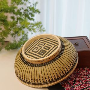 Handmade <b>Bamboo</b> Storage <b>Basket</b> Round 26cm Top Diameter Living Room Neatening Storage Woven <b>Baskets</b> - Product Image 4